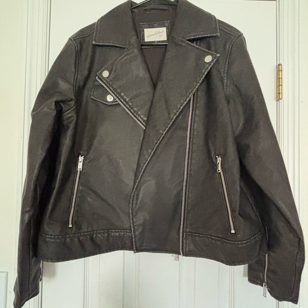 Universal Thread Dark Leather Jacket - image 1